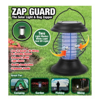 Zap Guard Solar Powered Chemical Free Outdoor Light and Bug Zapper