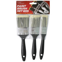 3 Pack Nylon Bristle Paint Brush Set