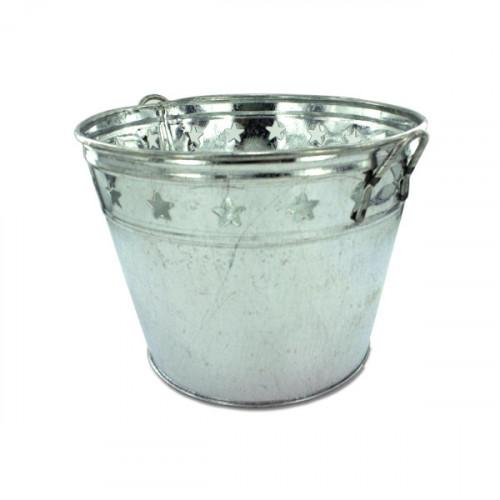 Tin Bucket with Stars Tin Bucket with Stars