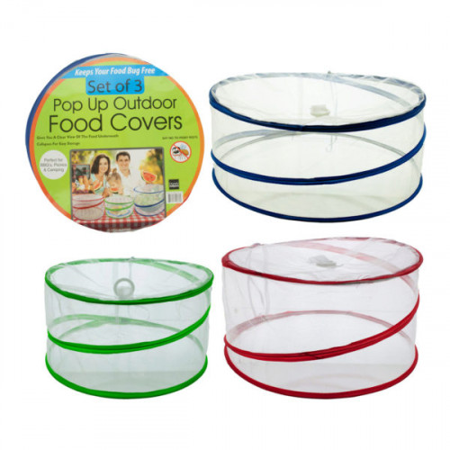 3 Pack Pop-Up Outdoor Food Protector Covers 3 Pack Pop-Up Outdoor Food Protector Covers