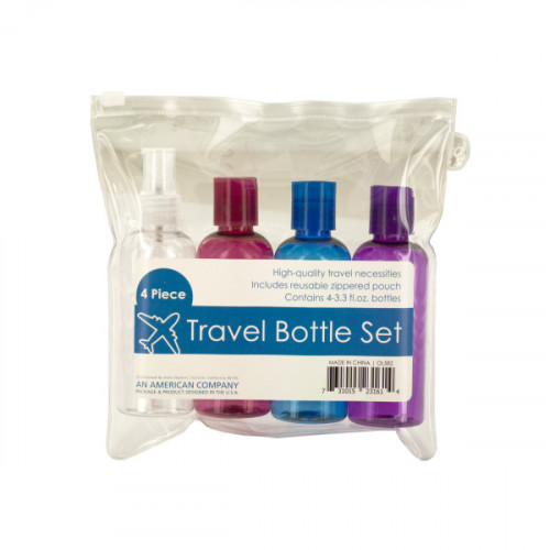 Travel Bottle Set in Zippered Pouch Travel Bottle Set in Zippered Pouch