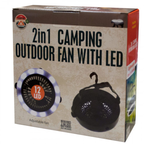 2 in 1 Camping Outdoor Fan with LED Light 2 in 1 Camping Outdoor Fan with LED Light