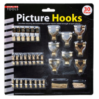30 Pack Picture Hanging Hooks