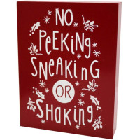 No Peeking, Sneaking or Shaking Christmas Wall Decor
