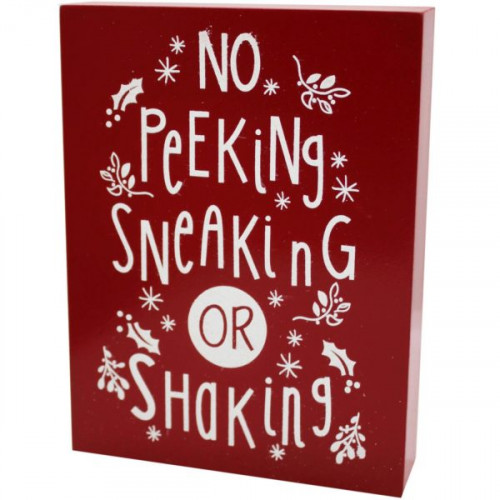 No Peeking, Sneaking or Shaking Christmas Wall Decor No Peeking, Sneaking or Shaking Christmas Wall Decor