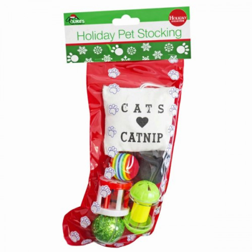 Christmas Cat Stocking w/6 Toys Christmas Cat Stocking w/6 Toys
