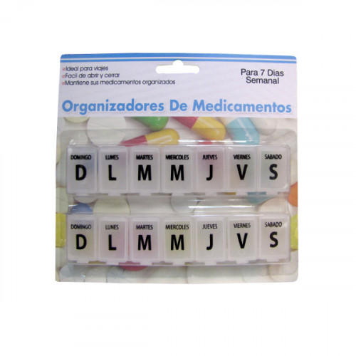7-Day Spanish Language Pill Case 2pk