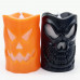 Battery Operated Scary Face Halloween Candle in Countertop Display Battery Operated Scary Face Halloween Candle in Countertop Display