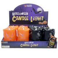 Battery Operated Scary Face Halloween Candle  in Countertop Display