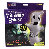 4' Friendly Halloween Ghost Inflatable Indoor and Outdoor Decor