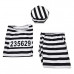 Girl's Striped Prisoner Costume Set Girl's Striped Prisoner Costume Set