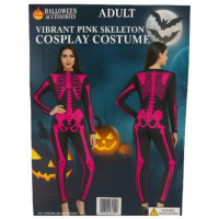 Women's Vibrant Pink Classic Skeleton Bodysuit