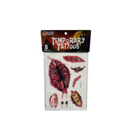 8 Piece Realistic Halloween Wounds Temporary Face Tattoos
