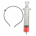 Blood Syringe Headband Costume Prop Accessory Blood Syringe Headband Costume Prop Accessory