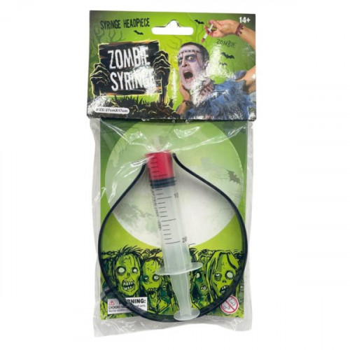 Blood Syringe Headband Costume Prop Accessory Blood Syringe Headband Costume Prop Accessory