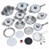 Cook Like a Pro with this 28pc12-Element Stainless Steel Cookware Set