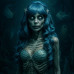Long Blue Mermaid Wave Hair Wig with Bangs Long Blue Mermaid Wave Hair Wig with Bangs