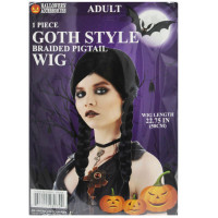Goth Girl Braided Pigtail Wig