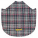 Extra Small Gray Plaid Dog Poncho