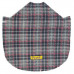 Small Gray Plaid Dog Poncho