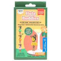 NPW 4 Pack Hula Buddies Suction Drink Markers