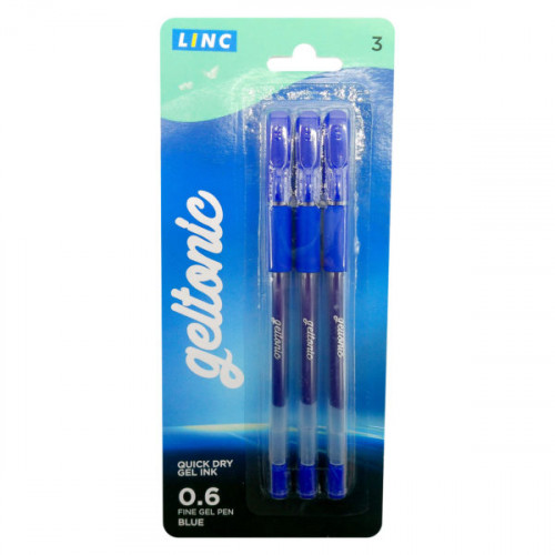 Linc 3 Pack Blue Geltonic Quick Dry Gelpen in Countertop Display Linc 3 Pack Blue Geltonic Quick Dry Gelpen in Countertop Display