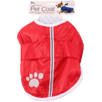 Lightweight Pet Coat with Felt Lining Hook and Loop Closure