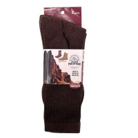 2 Pair Brown Mountain Boot Socks in Size 10-13