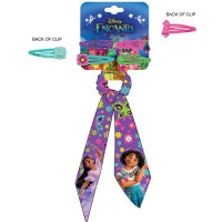 Encanto 4 Piece Snap Hair Clips with Scrunchie and Hair Tie Set