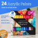 Crafts 4 All 24 Acrylic Paint Set with 3 Bonus Brushes Crafts 4 All 24 Acrylic Paint Set with 3 Bonus Brushes