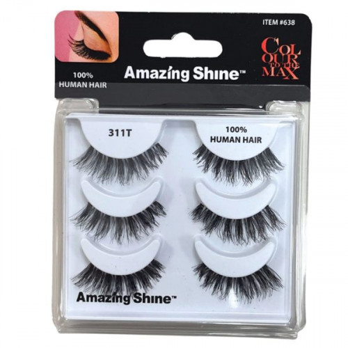 Amazing Shine Colour To The Max 3 Pair 100% Human Hair Eyelash Set in Style 311T Amazing Shine Colour To The Max 3 Pair 100% Human Hair Eyelash Set in Style 311T