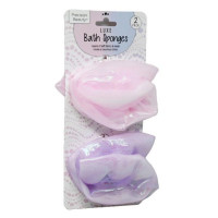 Precision Beauty 2 Pack Luxe Bath Sponges in Pink and Purple