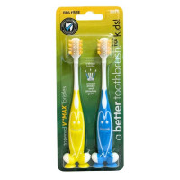 Two Pack V Max Kids Toothbrushes in Citrus and Blue