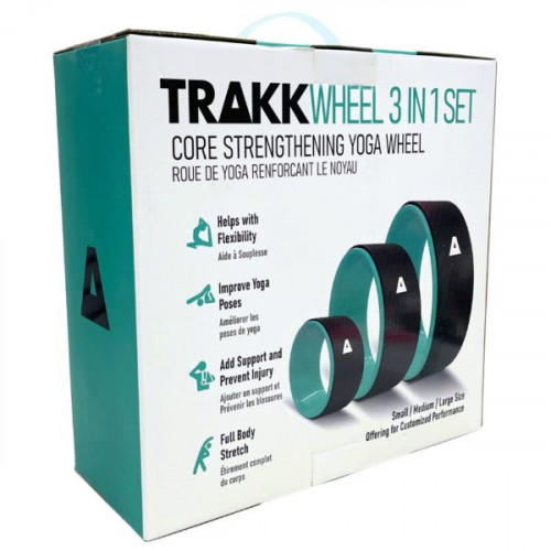 TRAKK 3 in 1 Set Back Stretching Core Strength Yoga Wheels