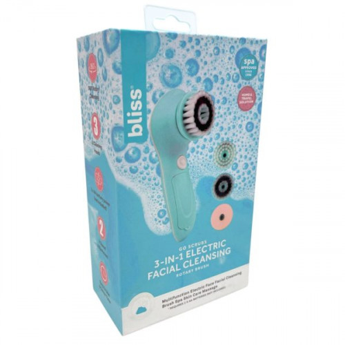 Bliss 3 in 1 Electric Facial Cleansing Rotary Spin Brush Set Bliss 3 in 1 Electric Facial Cleansing Rotary Spin Brush Set