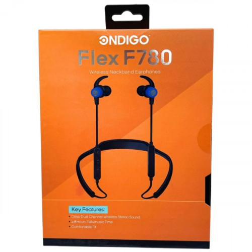 Ondigo Flex F780 Behind the Neck Bluetooth Neckband Earphones in Blue Ondigo Flex F780 Behind the Neck Bluetooth Neckband Earphones in Blue