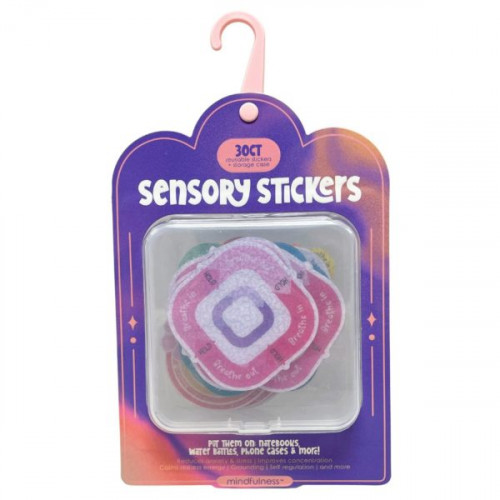 Mindfulness 30 Count Novel Sensory Stickers in Reusable Case Mindfulness 30 Count Novel Sensory Stickers in Reusable Case