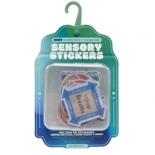 Mindfulness 30 Count Stop & Breathe Sensory Stickers in Reusable Case Mindfulness 30 Count Stop & Breathe Sensory Stickers in Reusable Case