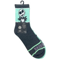 2 Pack Nightmare Before Christmas Ribbed Crew Socks Size 9-11