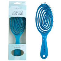 Celavi Swirl Vent Oval Brush for Wet and Dry Hair in Assorted Colors