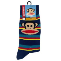 2 Pack Paul Frank Crew Socks in Striped Designs Size 10-13