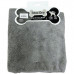 Bone Dry Embroidered Gray Microfiber Pet Robe with Adjustable Closure Bone Dry Embroidered Gray Microfiber Pet Robe with Adjustable Closure