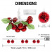 Brightside 10 Ct Battery Powered Cherry Disco Ball String Lights Brightside 10 Ct Battery Powered Cherry Disco Ball String Lights