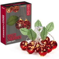 Brightside 10 Ct Battery Powered Cherry Disco Ball String Lights