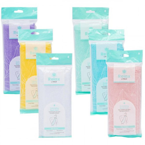 Relax Exfoliating Body Wash Cloth with Firm Texture in Assorted Colors Relax Exfoliating Body Wash Cloth with Firm Texture in Assorted Colors