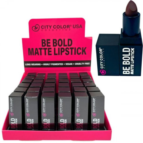 City Color Expresso Be Bold Matte Lipstick In Countertop Display City Color Expresso Be Bold Matte Lipstick In Countertop Display