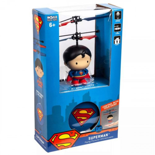 World Tech Toys DC Superman 3.5 Inch Flying UFO Hand Controlled Helicopter with Remote World Tech Toys DC Superman 3.5 Inch Flying UFO Hand Controlled Helicopter with Remote