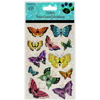 Monochromatic Butterflies 4 Sheet Sticker Pack