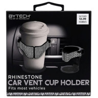 Bytech Bling Car Vent Cup Holder in Silver