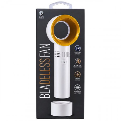 POM Gear Bladeless Fan in Gold & White POM Gear Bladeless Fan in Gold & White